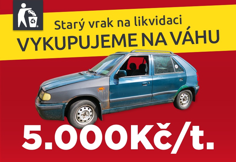 Bonus za autovrak na likvidaci - autovrakoviště Milata